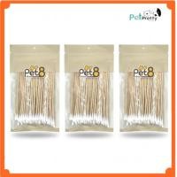 ราคา (เซ็ท12ห่อ) Pet8 ไม้ปั่นหูสุนัข สำลีพันไม้ 3ขนาด S M L - สำลีปั่นหูสุนัขมีด้าม ไม้เช็ดหู คัตตั้นบัดสุนัข คอตตอนบัดเช็ดหู (18188794982)