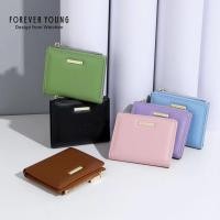 ราคา [พร้อมส่งในไทย] !!!กระเป๋าสตางค์ FOREVER YOUNG กระเป๋าสตางค์ผู้หญิงใบสั้น2พับ ซิปล็อค กระเป๋าผู้หญิงแฟชั่น8303-012 (21489348446)