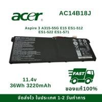 ราคา Acer แบตเตอรี่ Acer Aspire 3 A315-55G E15 ES1-512 ES1-522 ES1-571 Series AC14B18J ของแท้100% ส่งฟรี !!! รับประกัน 1 ปี (24946200536)
