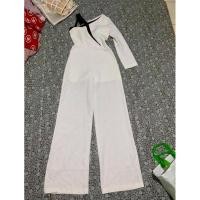 ราคา จั้มสูทขายาวสีขาว จั้มเบี่ยงไหล่ จั้มไหล่เบี่ยง งานป้ายnittaya size s (23818010411)