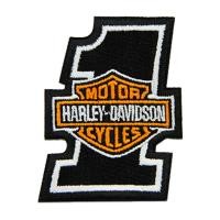 ราคา แพทช์ อาร์ม ติดเสื้อ Harley-Davidson 2 inch Embroidered #1 Bar & Shield Logo Emblem Sew-On Patch # 8011550 (41873901329)