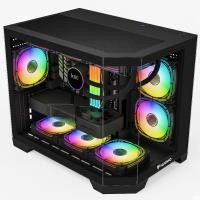 ราคา รุ่นใหม่ NUBWO FORTRESS เคสคอมพิวเตอร์ PC mATX CASE NPC-332 3FANs RGB (47205610721)