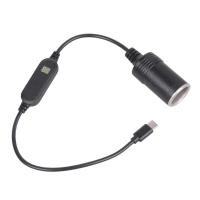 ราคา Kiss Car Power Adapters USB Type C ถึง 12VDC Outlet พร้อมแรงดันไฟฟ้า Monitor สําหรับอุปกรณ์ยานยนต์ (44607954374)