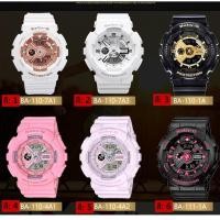 ราคา ของแท้ Casio BABY-G แบบสบาย ๆ กีฬากลางแจ้งแบบสองหน้านาฬิกาอิเล็กทรอนิกส์หญิง BA-110-7A1 (3113680427)
