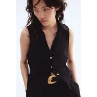 ราคา H&M(เอชแอนด์เอ็ม) เสื้อเชิ้ตแขนกุดผสมลินิน ผู้หญิง 1289990 (40704802628)