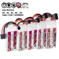 ราคา CODDAR แบตเตอรี่โดรน RC 2S 3S 4S 5S 6S Lipo 7.4V 11.1V 14.8V 18.5V 22.2V 1000mah 1100mah 1250mah สำห (55601245449)