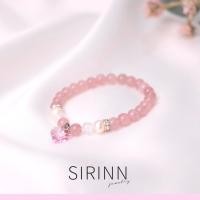 ราคา กำไลหินมงคล สร้อยข้อมือหินนำโชค หิน Rose quartz Madagascar สีชมพูฉ่ำๆ ขนาด 6 MM (20808976434)