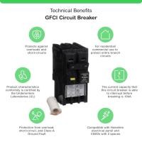ราคา Square D by Schneider Electric Square D - HOM230GFIC Homeline Circuit Breaker, 30-Amp, 120/240V, 2 ขั้ว, GFCI, Plug-In Mount (44658135540)
