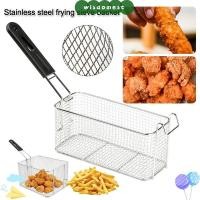 ราคา WISDOMEST ตะกร้าตาข่ายทอด, สแตนเลสสแควร์ทอด, กรอบเฟรนช์ฟรายส์ความจุขนาดใหญ่แบบแขวนทนทานสําหรับทอดไก่ทอด (52557968257)