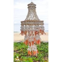 ราคา Andaman seashell โมบายแชนเดอเรียเปลือกหอย ทรงแมงกระพรุนตัดแดง ขนาด 8"x17" (16104183992)