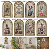 ราคา [Lszcx6l] Wall Art Farmhouse Painting Bunny Sign ไม้ตลกสําหรับ (27056333325)