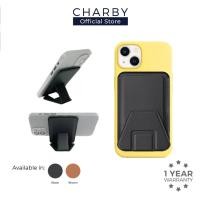 ราคา CHARBY Orbit Kickstand Wallet - ที่ใส่บัตรแม่เหล็กหนังมังสวิรัติระดับพรีเมียมบางเฉียบและขาตั้งสําหรับโทรศัพท์ทุกรุ่น (23170737819)