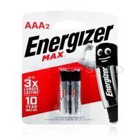 ราคา ถ่านอัลคาไลน์ เอเนอไจเซอร์แม๊กซ์ E92 AAA แพ็ก 2 ก้อน (Energizer Max Alkaline E9 AAA BP2) (27426482148)