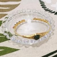 ราคา Gelang Tangan Kristal Suasa Emas Natural Jasper ชุบ 14K สร้อยข้อมือทองคําแท้ 天然玉米 电ขยาย 14K สร้อยข้อมือทองจริง (44806089498)