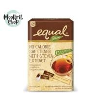 ราคา Equal Stevia 40 Sticks อิควล สตีเวีย ผลิตภัณฑ์ให้ความหวานแทนน้ำตาล สกัดจากใบหญ้าหวานธรรมชาติ 100% 1 กล่อง มี 40 ซอง (20705193095)