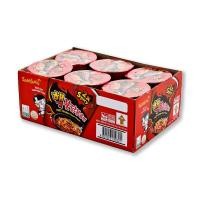 ราคา ซัมยังราเม็งแห้งรสไก่เผ็ดคูณสองแบบคัพ70กรัมx6ถ้วย Samyang Ramen Hot Chicken Cup 70 g x 6 Cups (21031551310)