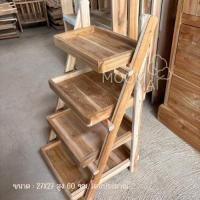 ราคา ✨ “ชั้นวางของไม้สัก พับได้ 4 ชั้น” (51202691895)