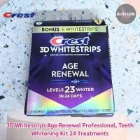 ราคา Crest - 3D Whitestrips Age Renewal Professional, Teeth Whitening Kit 24 Treatments แผ่นฟอกฟันขาว (40818219262)