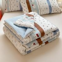 ราคา 【เฉพาะผ้าห่ม】ผ้าห่มใหม่ลาย Hello Kitty เกรด A ผ้าฝ้ายพัฟใส้ถั่วเหลือง ซีรีส์แฟร์ไอล์ ผ้านวมบางฤดูร้อน ขนาด 6 ฟุต / 7 ฟุต (52707120195)