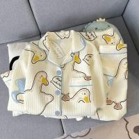 ราคา KATUN [Leemeoo] ชุดนอนสตรีน่ารักเป็ดน้อยผ้าฝ้าย Interlayer ชุดนอนแขนยาวชุดลําลอง (52502823362)