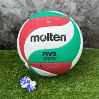 ราคา MOLTEN วอลเลย์บอลหนัง Volleyball PU th V5M5000 FIVB (1650) แถมฟรี ตาข่ายใส่ลูกฟุตบอล +เข็มสูบลม (21072931662)