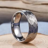 ราคา Black Brushed Stainless Steel Couple Ring Fashion Hammered Multi-faceted Titanium Rings for Men Women Wedding Engagement (45200373668)