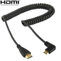 ราคา จัดส่งในวันเดียวกัน 1.4 รุ่น Gold Plated Mini HDMI Male to HDMI Male Coiled Cable, รองรับ 3D / Ethernet, ความยาว: 0.6m-2m (50955794710)