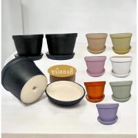 ราคา กระถางดินเผา 5.3 นิ้ว ลงสี พร้อมจานรอง&ขาวธรรมชาติ (3568953607)
