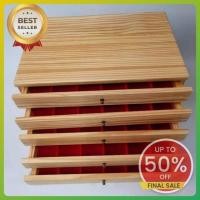 ราคา กล่องลิ้นชักไม้สนนอก5ชั้น90ช่อง (28614738419)