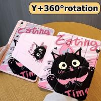 ราคา เคสไอแพด พับตัวY+360° rotation for gen10 gen11 Air6 Air7 Air5 air4 Air11 gen9 gen8 Gen7 gen6 gen5 air3 Pro11 Pro12.9 pro13 Pink Cat เคสสำหรับ ไอแพด for ipad case (43952565939)