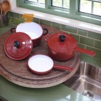 ราคา [LSHE] 3 ชิ้นเครื่องครัวขนาดเล็กชุดทําอาหารตุ๊กตาอุปกรณ์เสริม 1:12 โลหะผสมเคลือบหม้อและกระทะทําอาหารเล่นชุดสําหรับเกมใหม่ (41314633833)