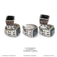 ราคา แหวนเงิน นิลดำ ลายนิยม Hot ring สแตนเลสแท้ (4685696776)