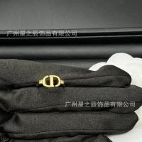 ราคา DIOR1254 พร้อมป้ายตัวอักษรแหวนเพชรเดี่ยวหญิงเรียบง่าย (47558052157)