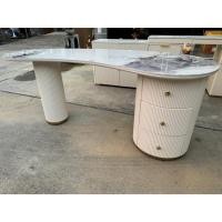 ราคา DT48-119 โต๊ะทำงานพร้อมตู้ลิ้นชักเก็บเอกสาร3ลิ้นชักท็อปหินอ่อนขาว (29467446750)