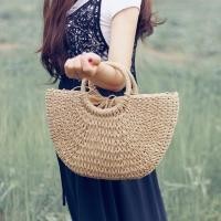 ราคา กระเป๋าสาน Half Moon Bag แบบถือหูกลม สานเชือกปอ (2219976438)