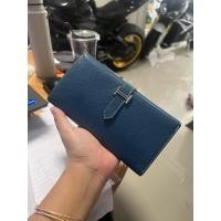 ราคา Very Like Newกระเป๋าสตางค์ Hermes Bearn Trifold stamp G(square) ปี 2003 อะไหล่เงิน (23684400945)