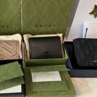 ราคา GG marmont leather card case wallet Black (9698982291)