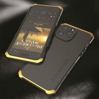 ราคา Shockproof Armor Aluminum Metal Case Compatible For iPhone 14 13 Pro MAX Color Bumper Matte Plastic Back Cover Camera Protective Phone Cover For iphone 14 Plus (21147667722)