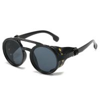 ราคา Retro Sunglasses Men Women Leather Round Glasses Vintage Goggles Anti Wind Outdoors Sports Sun Glasses UV400 (46250366192)