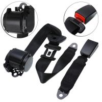 ราคา [Ele&Low Price]รถออโต้ปรับRetractable 3 จุดเข็มขัดนิรภัยที่นั่งสายรัดสีดํา (50454262206)