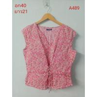 ราคา เสื้อชมพูแขนกุดสวยสวย (41256676055)