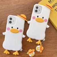 ราคา เคสไอโฟน เคสซิลิโคน 11 12 promax iPhone case for iPhone X XS MAX XR 7+ 8PLUS SC เป็ดขาวหมวกเหลือง SC-166 (57355966677)