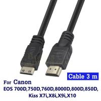 ราคา สาย HDMI ต่อ Canon EOS 700D,750D,760D,8000D,800D,850D,Kiss X7i,X8i,X9i,X10i เข้ากับ HD TV,Monitor cable (18829159862)