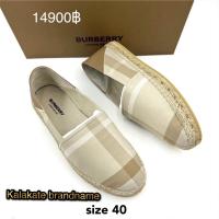 ราคา Burberry espadrilles shoes รองเท้าเบอร์เบอรี่ของแท้นำเข้า (24501646455)