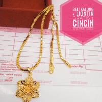 ราคา Gold PLATED MILANO NECKLACE SET FLOWER PENDANT (25637711609)