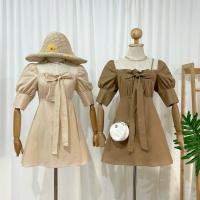 ราคา เดรสคอปกกระดุมหน้าผ้าลินิน. (1924772614)