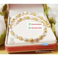 ราคา สร้อยข้อมือเงินแท้92.5% ชุบ 2K ลายเม็ดปะคำตัดลาย หนัก 1 สลึงตัน ยาว 6.5-7 นิ้ว(เนื้อเงินแท้):TH0094 (2046518090)