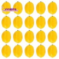 ราคา 20 ชิ้นมะนาวเทียมมะนาวปลอมผลไม้มะนาวเทียมสีเหลืองยาว 3 นิ้ว X กว้าง 2 นิ้ว (27962692654)