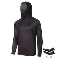 ราคา เสื ้ อตกปลาผู ้ ชายประสิทธิภาพตกปลา Hoodie เสื ้ อผ ้ ากลางแจ ้ ง UV Protection Breathable Face Mask เสื ้ อยืดตกปลา (27223942020)