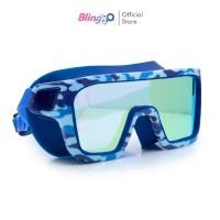 ราคา BLING2O แว่นตาดำน้ำเด็กสีสดใส ยอดฮิตจากอเมริกา OPS-BATTLESHIP BLUE ป้องกันฝ้าเเละ UV ถ่ายรูปสวย สายซิลิโคนนิ่มไม่พันผม (24663574331)